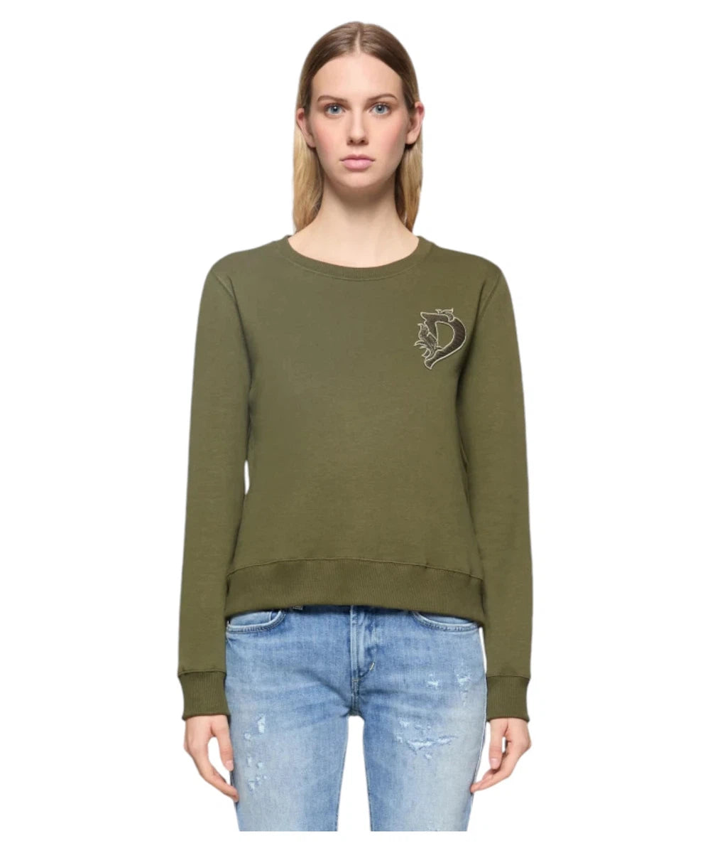 Felpa Girocollo Regular con maxi logo-Dondup-Felpe-Vittorio Citro Boutique