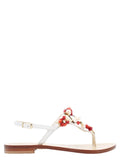 Sandalo capri bianco e rosso-Sandali-Capri Vittorio Citro-Vittorio Citro Boutique