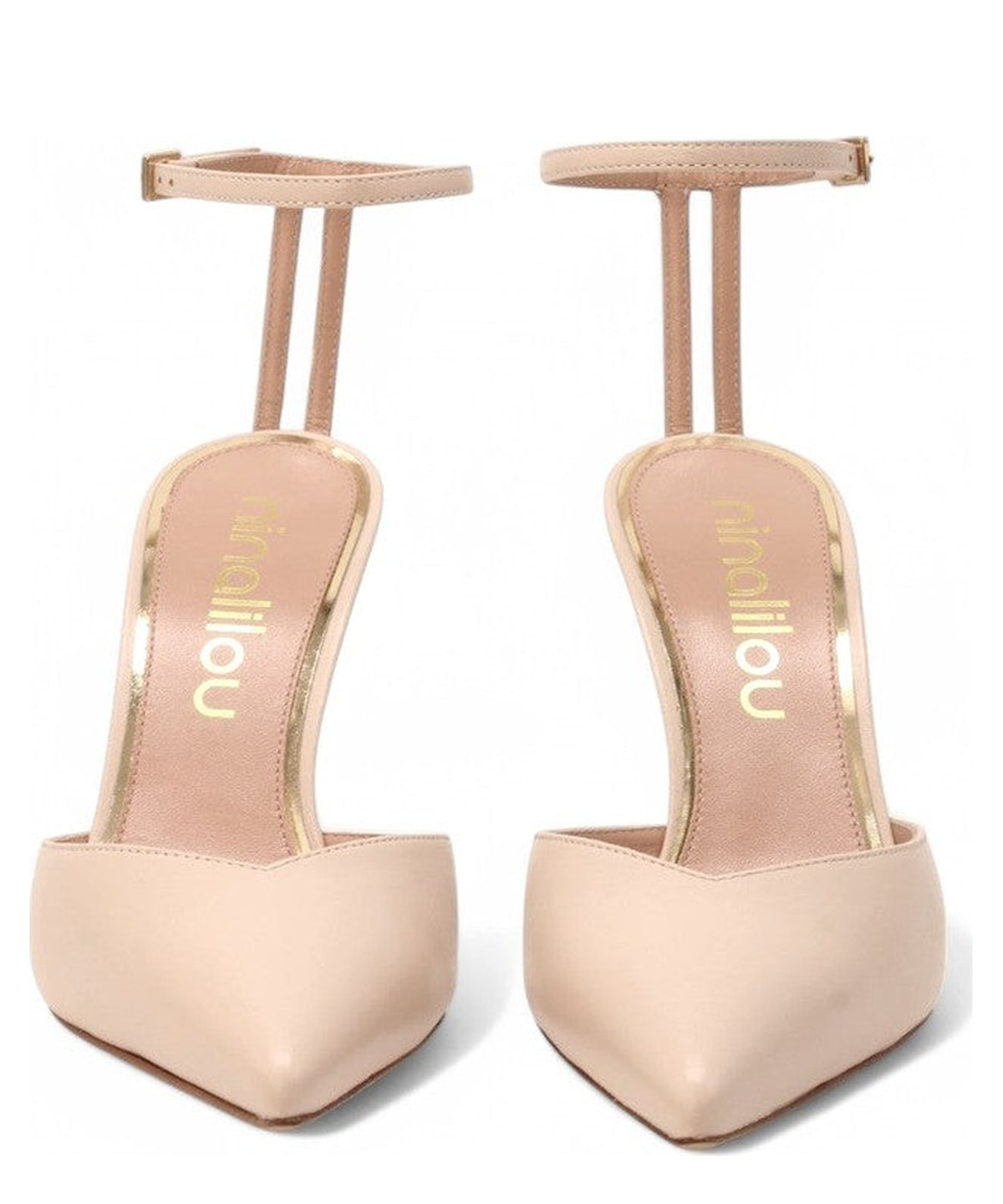 Décolleté in Nappa Crema con Cinturino alla Caviglia-Scarpe con tacco-NINALILOU-Vittorio Citro Boutique
