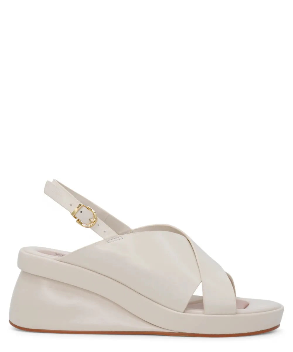 Sandalo con Zeppa in Pelle e Fasce ad Incrocio-Vivien Lee-Sandali-Vittorio Citro Boutique