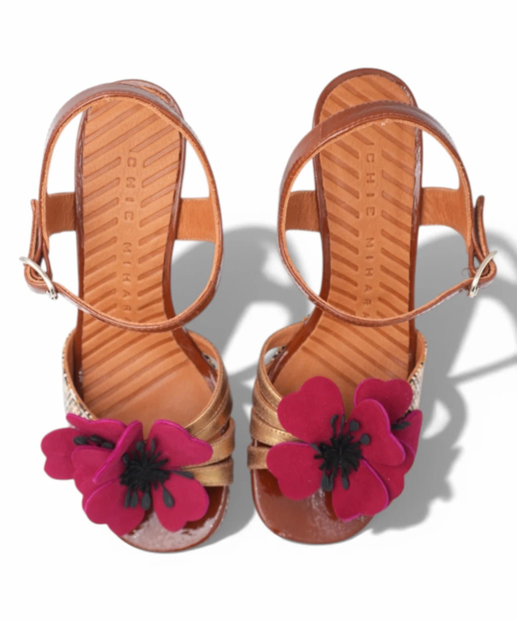 Sandales Femme Chie Mihara PARLOTA48 avec Fleur Rouge