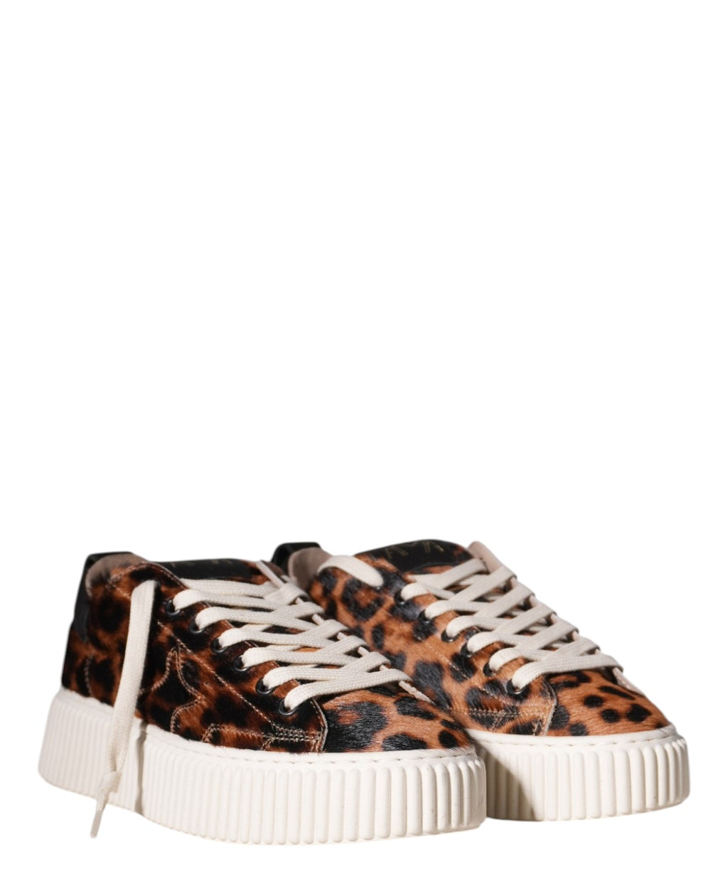 Sneakers Leopardate AmaBrand con Suola Platform