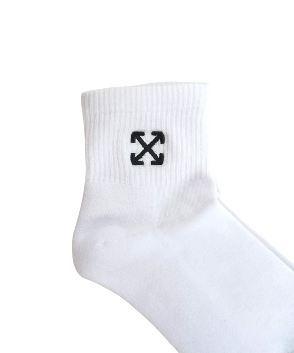 Chaussettes courtes Off White en coton avec logo brodé