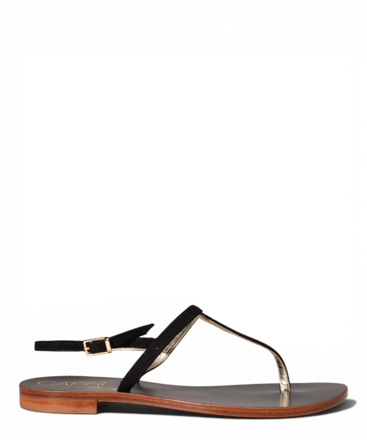 Vittorio Citro Capri Sandale Tongs en Cuir Velours
