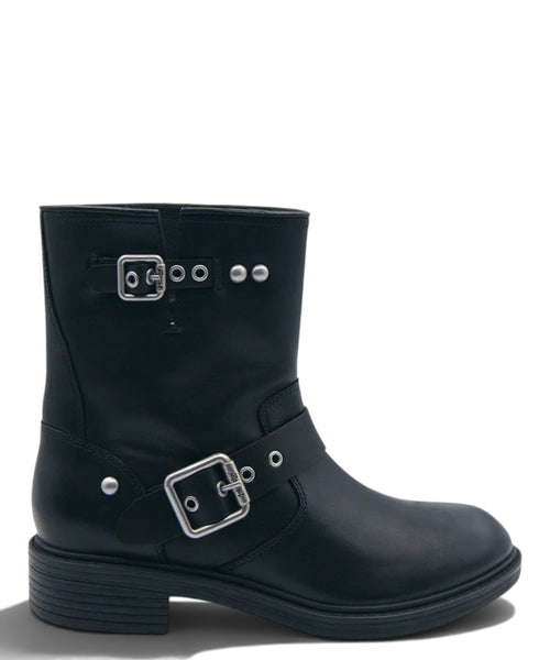 Stivaletti ASH Flame Lily Moto Bootie in Pelle con Fibbie