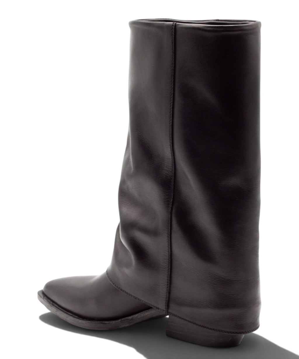 Archyve Stivale biker texano in pelle liscia