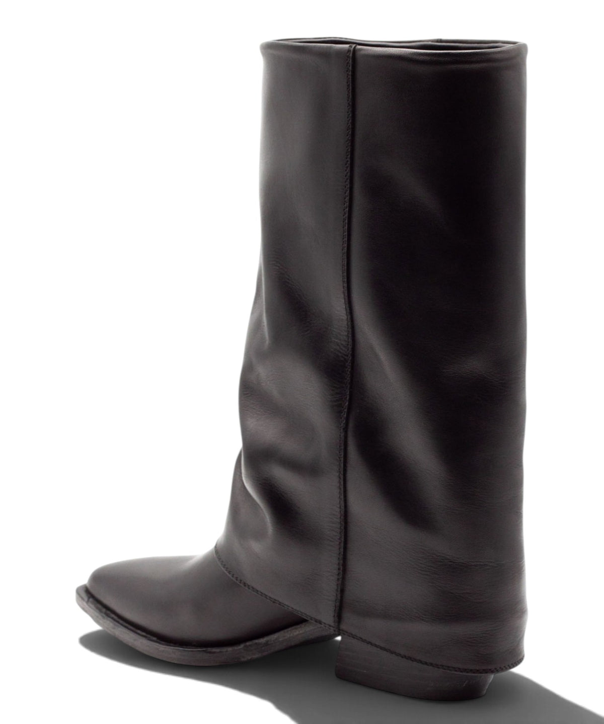 Archyve Stivale biker texano in pelle liscia