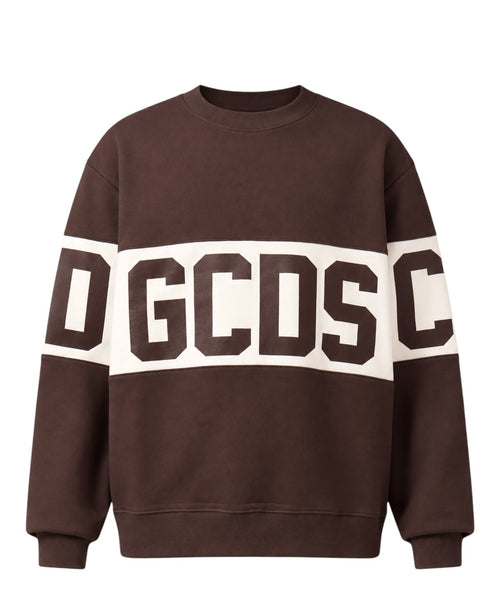 Sweat-shirt GCDS à col rond avec bande logo contrastante