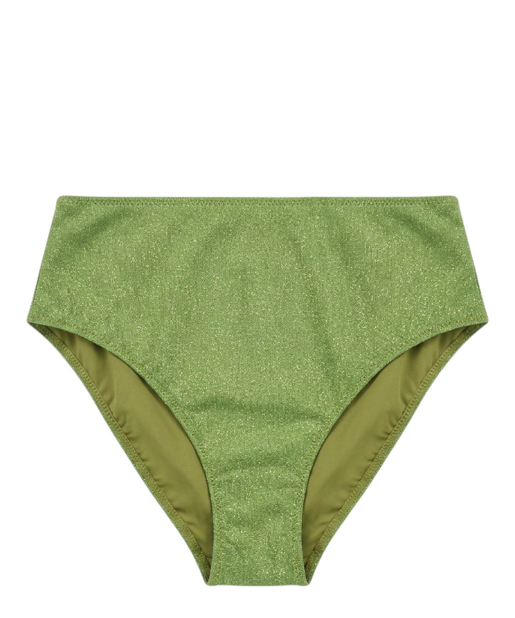 Bikini Lurex femme avec haut noué et taille haute