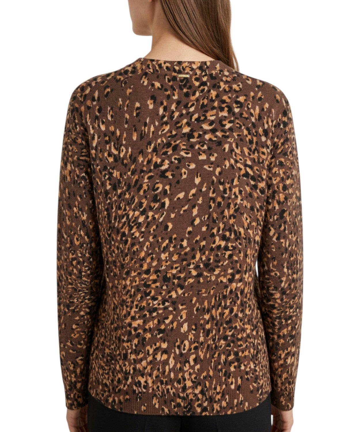 Cardigan Twinset con Applicazioni e Stampa Animalier