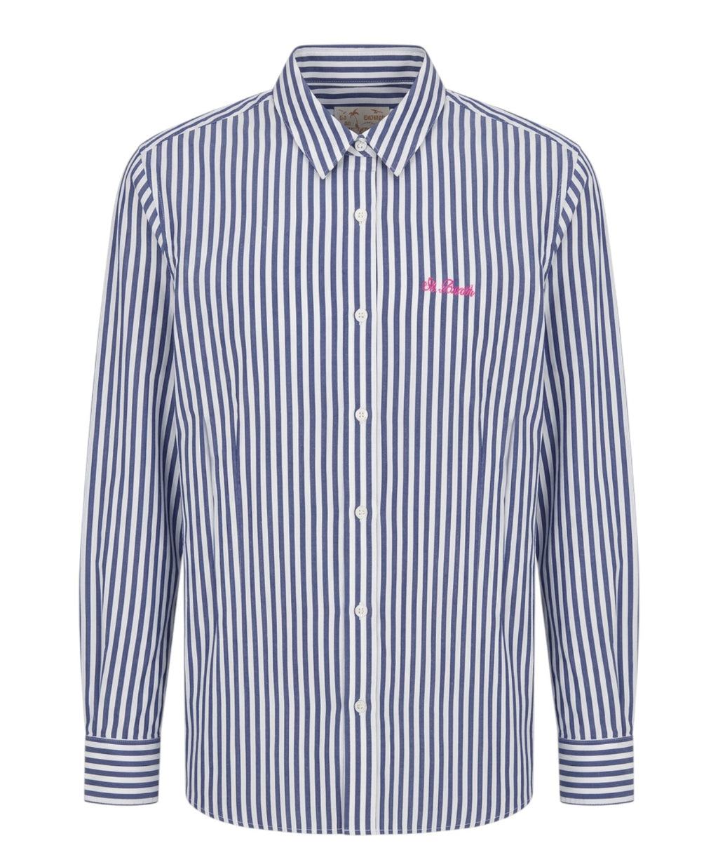 Chemise Brigitte en popeline de coton avec broderie Labubu