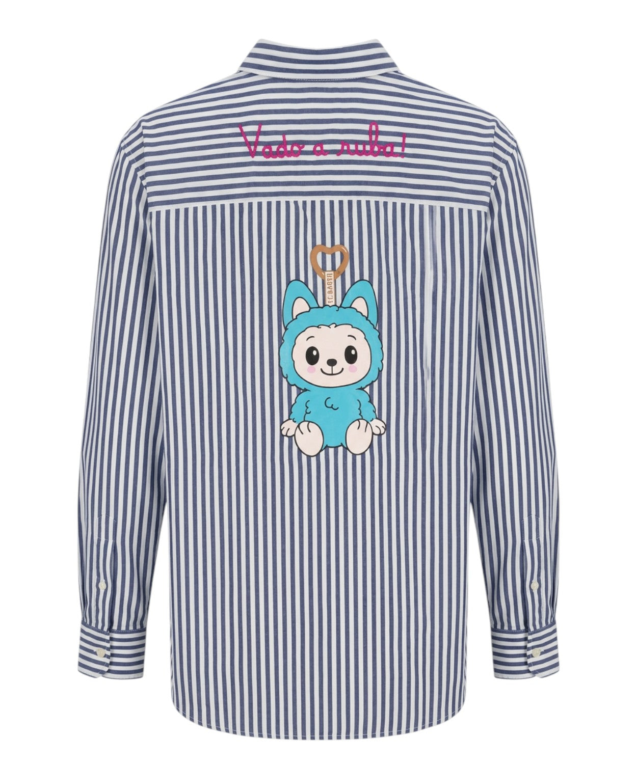 Chemise Brigitte en popeline de coton avec broderie Labubu