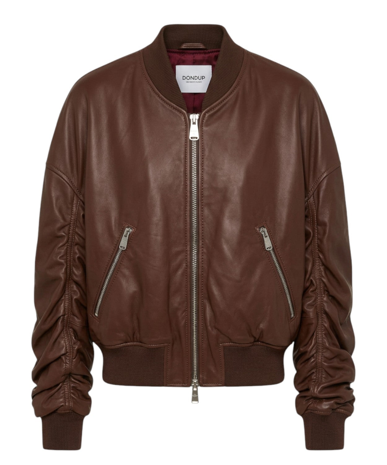 Dondup Bomber en nappa avec manches froncées
