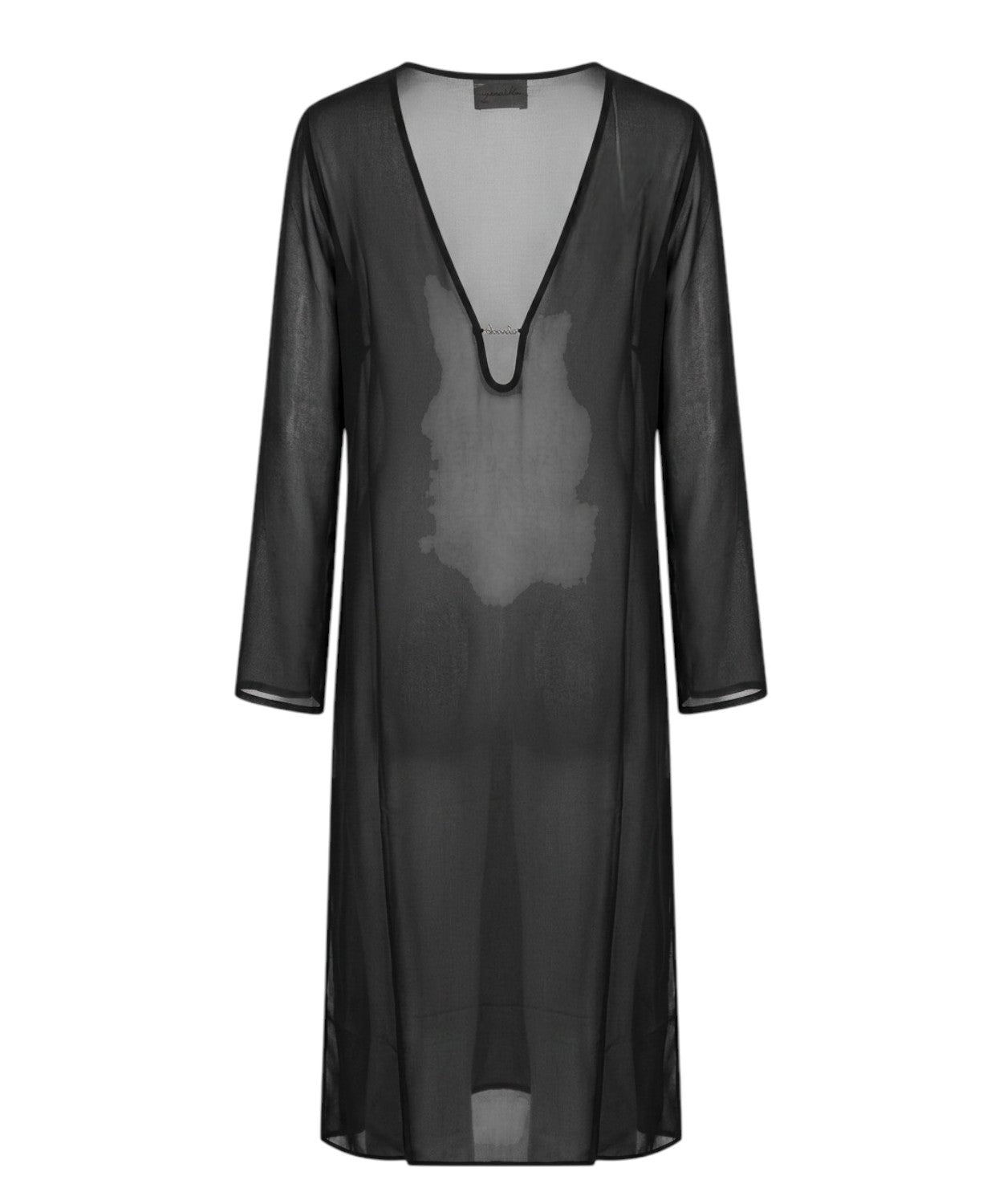 Cache-maillot en georgette avec logo central