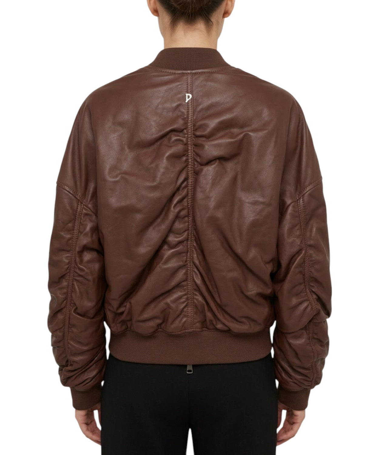 Dondup Bomber en nappa avec manches froncées