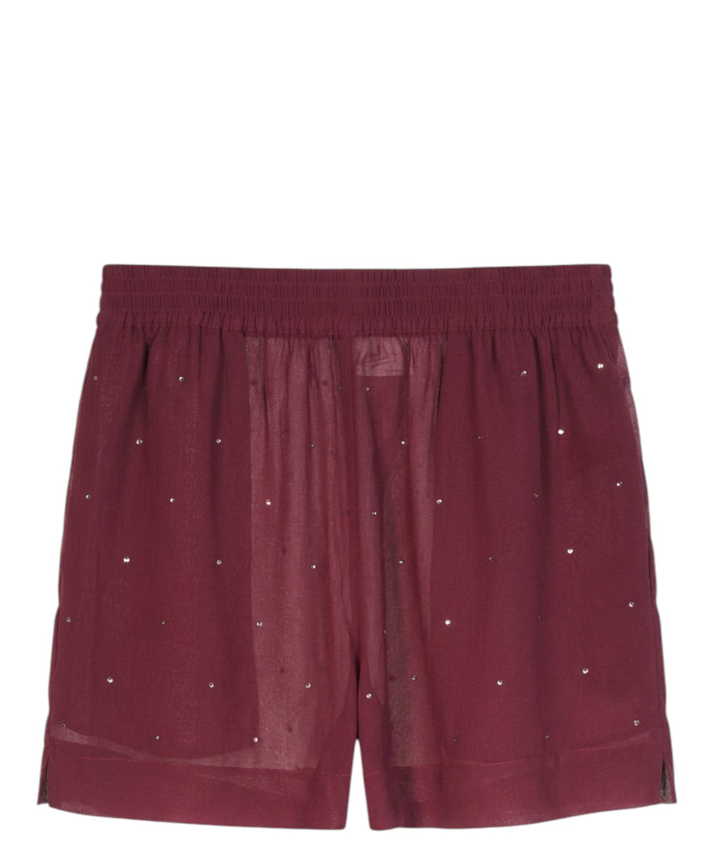 Shorts Meave MC2 Saint Barth en georgette et strass