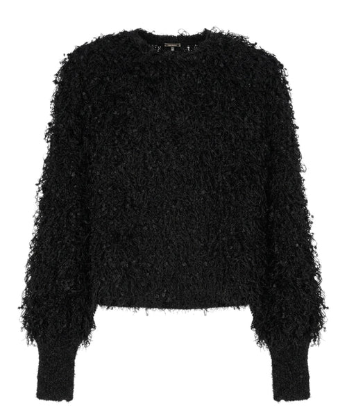 Cardigan Donna con Spalline Imbottite e Filato Similpelo