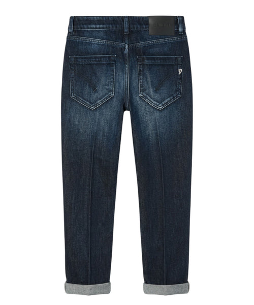 Dondup Koons Jeans Denim Loose Fit avec Boutonnière Bijou