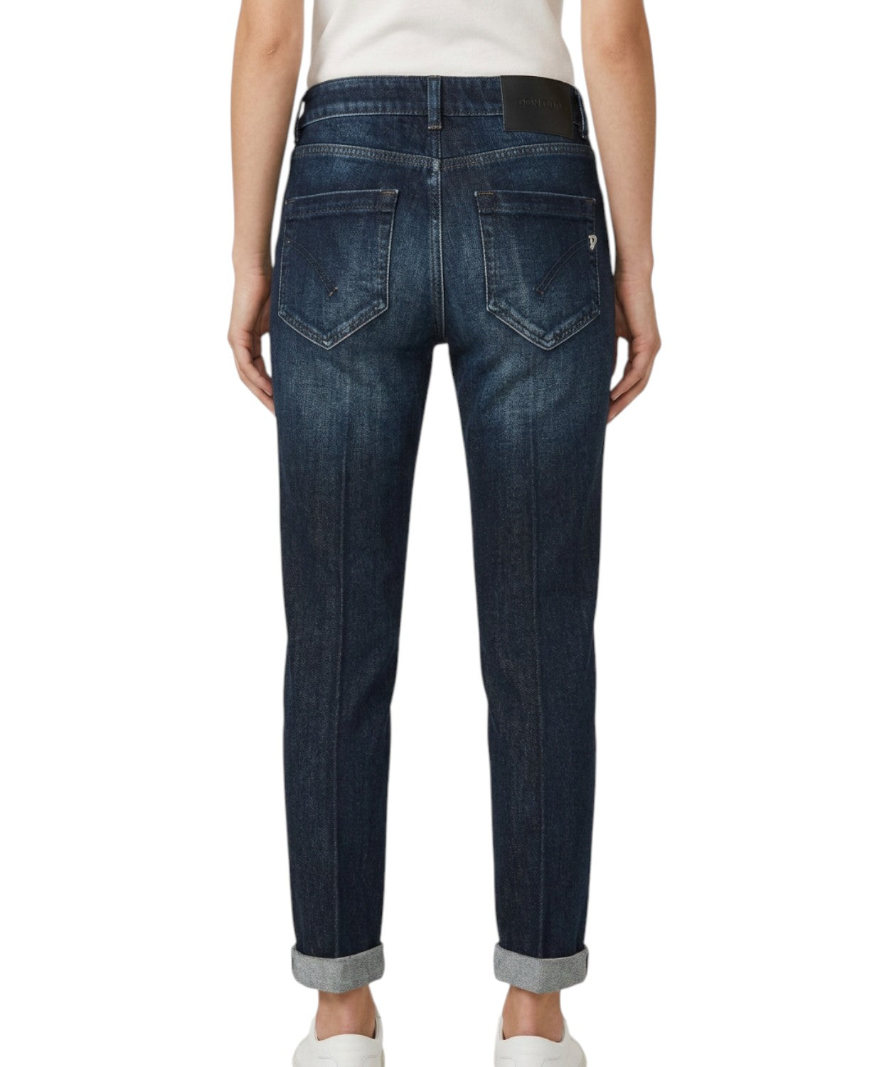 Dondup Koons Jeans Denim Loose Fit avec Boutonnière Bijou