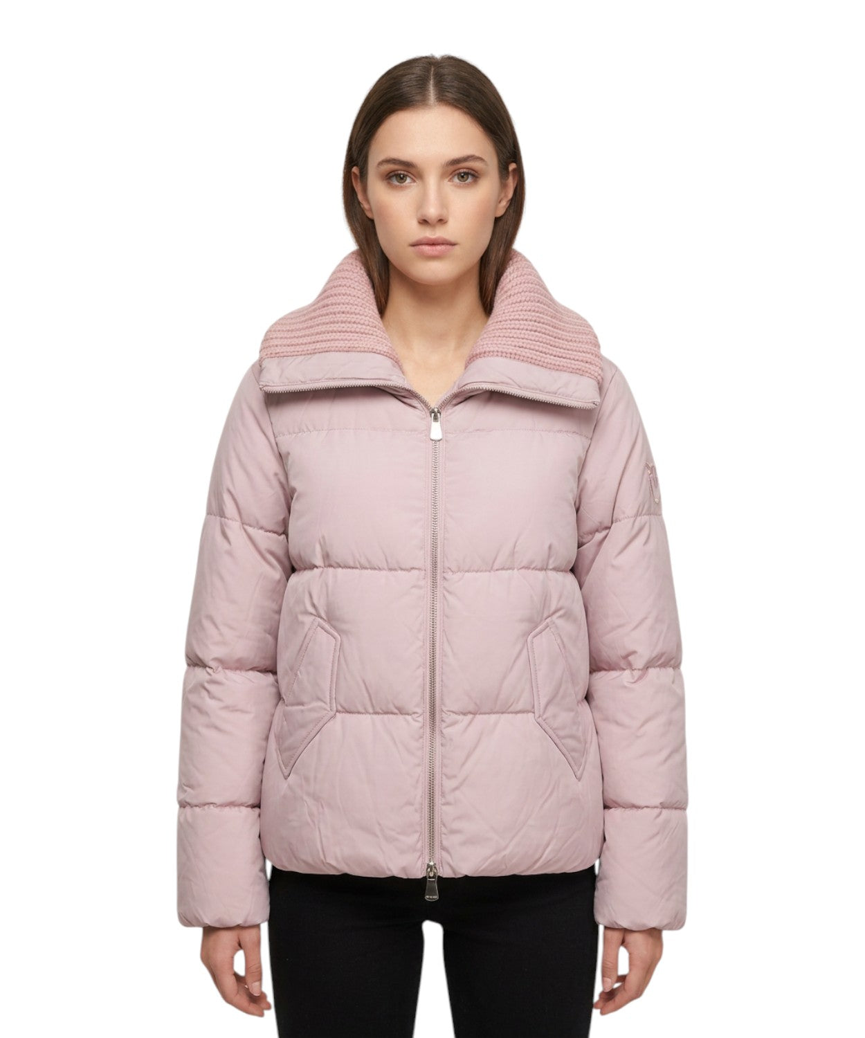 Doudoune Pinko Dianthus, rembourrée avec col en maille
