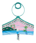 Top Bikini Nairobi Halter avec Imprimé Placé
