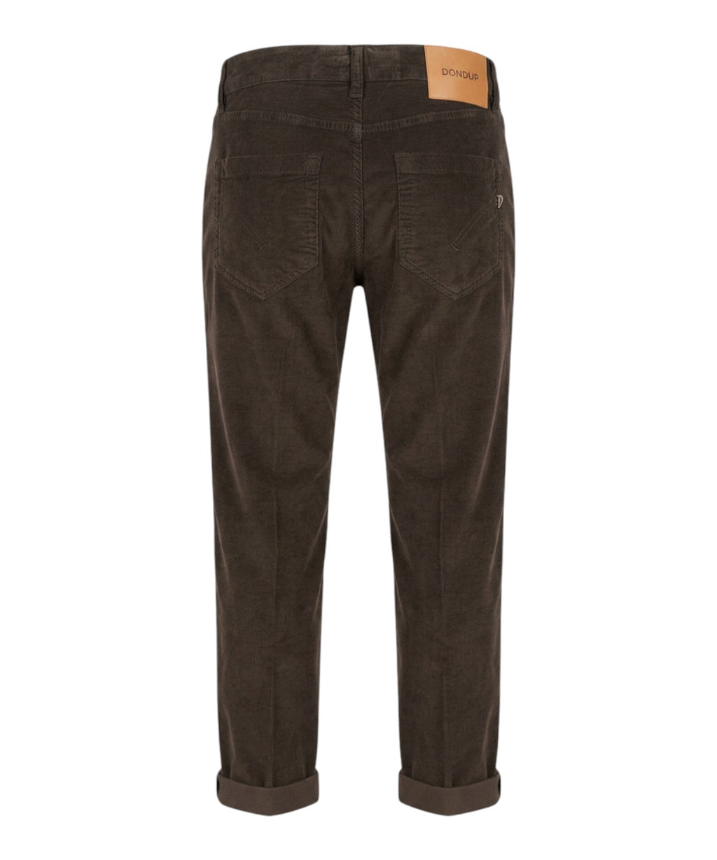 Dondup Koos Pantalon en velours côtelé avec patte de boutonnage