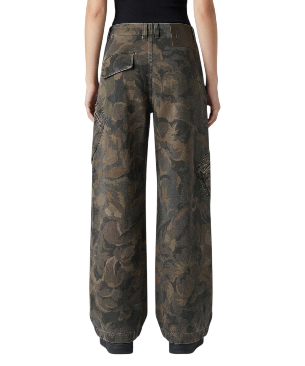 Pantaloni Pinko Haiku Camouflage Gamba Ampia