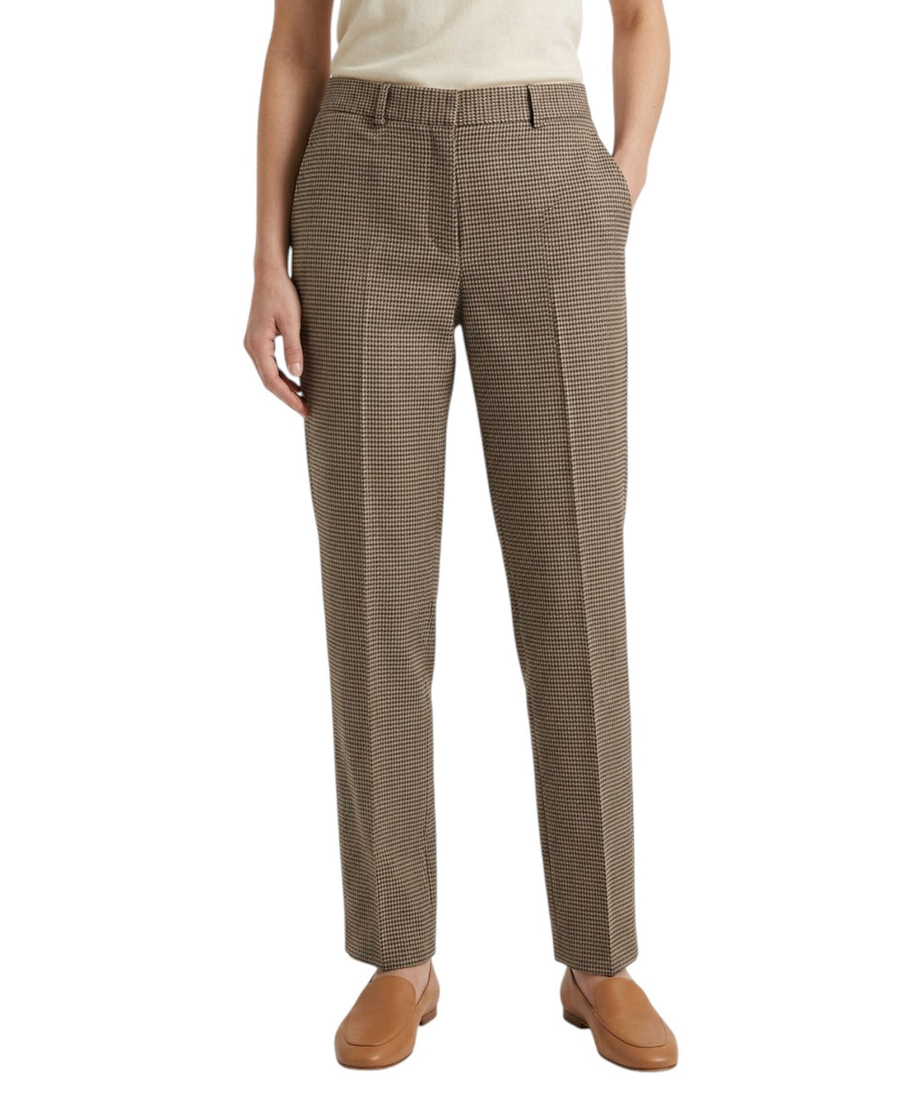 Pantaloni Pied-de-Poule Twinset con piega centrale