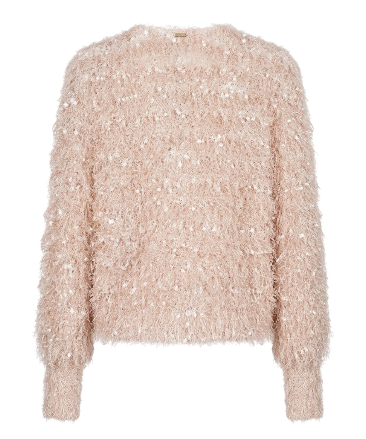 Cardigan Donna Spalline Imbottite e Filato Similpelo
