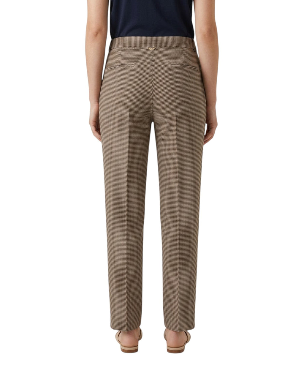 Pantaloni Pied-de-Poule Twinset con piega centrale