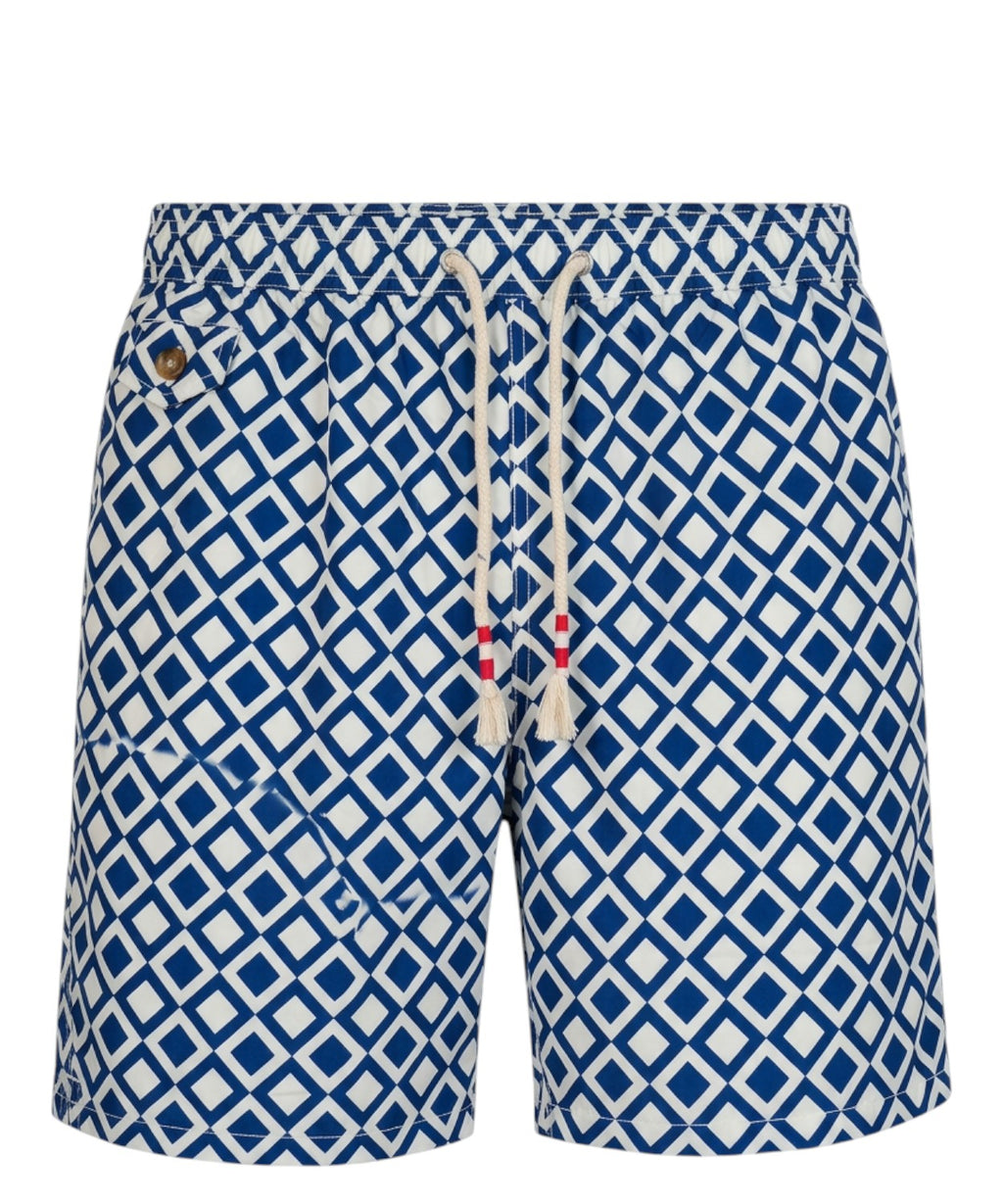 Maillot de bain boxer homme MC2 Saint Barth avec imprimé géométrique