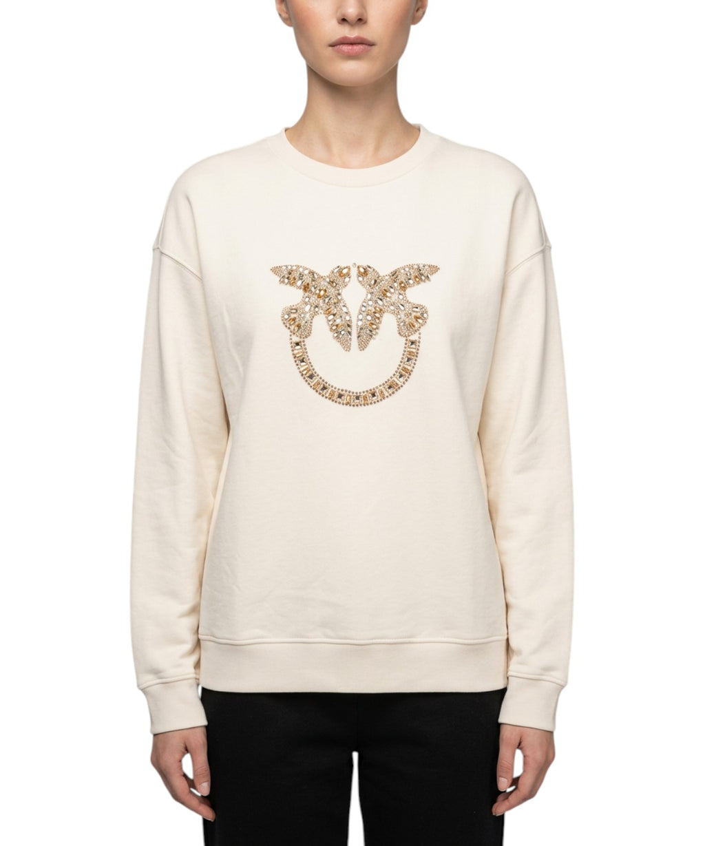 Felpa Pinko Nelly con logo strass