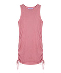 Robe midi sans manches en lurex avec cordon de serrage