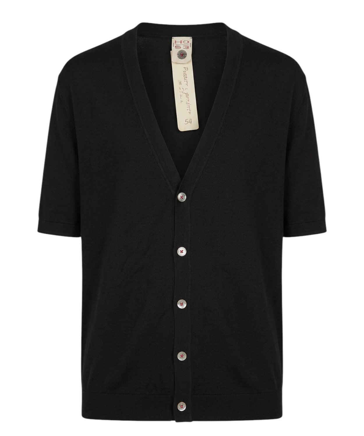 Cardigan Homme H953 en Soie et Coton à Manches Mi-longues