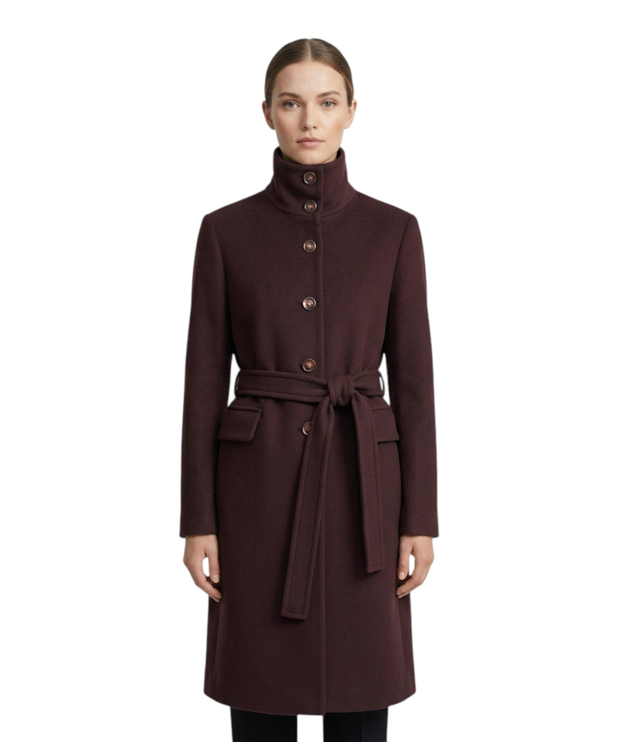 Cappotto Pinko Citiso Donna in Panno Doppio con Cintura