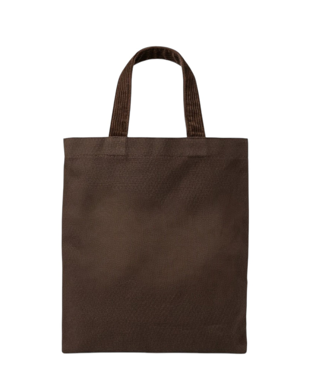 Sac Essential en toile cirée avec anses en velours côtelé