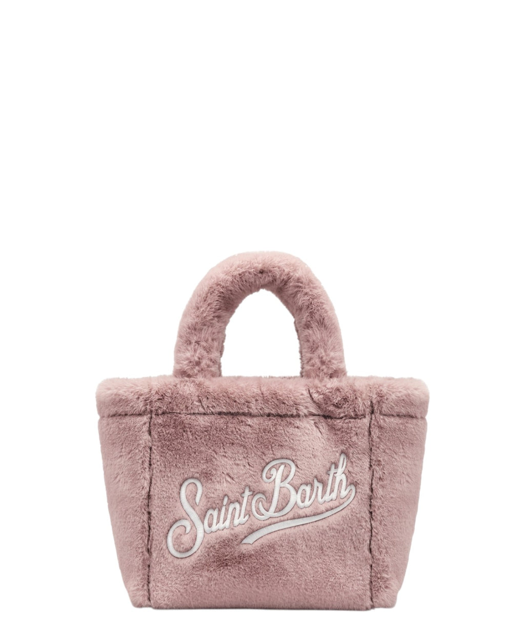 Borsa Vanity Mini Soft in Faux Fur con Tracolla