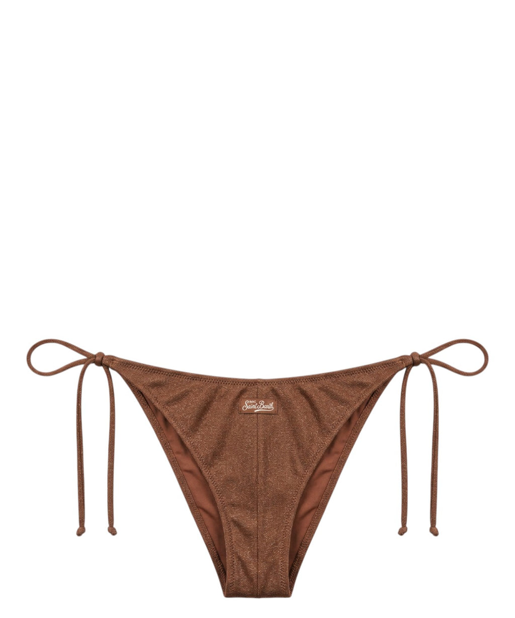 Slip bikini Marielle avec strass et liens réglables