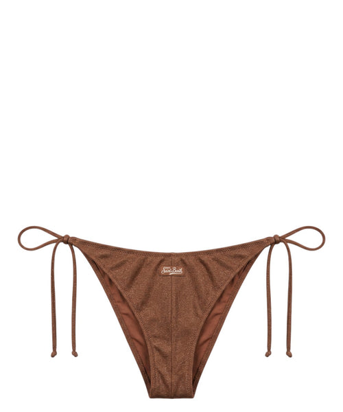 Slip bikini Marielle avec strass et liens réglables