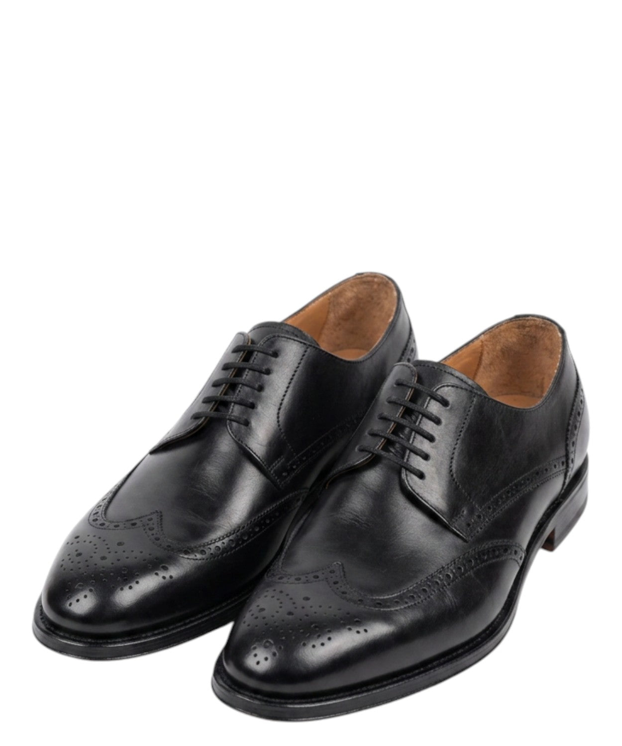 Derby stringata en cuir avec queue d'hirondelle élégante