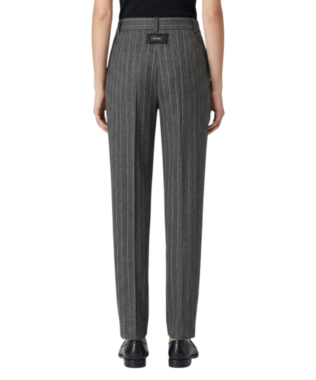 Pantaloni Gessati Eleganti Pinko Pleonie in Misto Lana