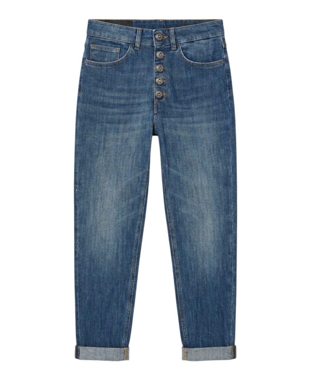 Dondup Koons Jeans en denim stretch avec patte de boutonnage
