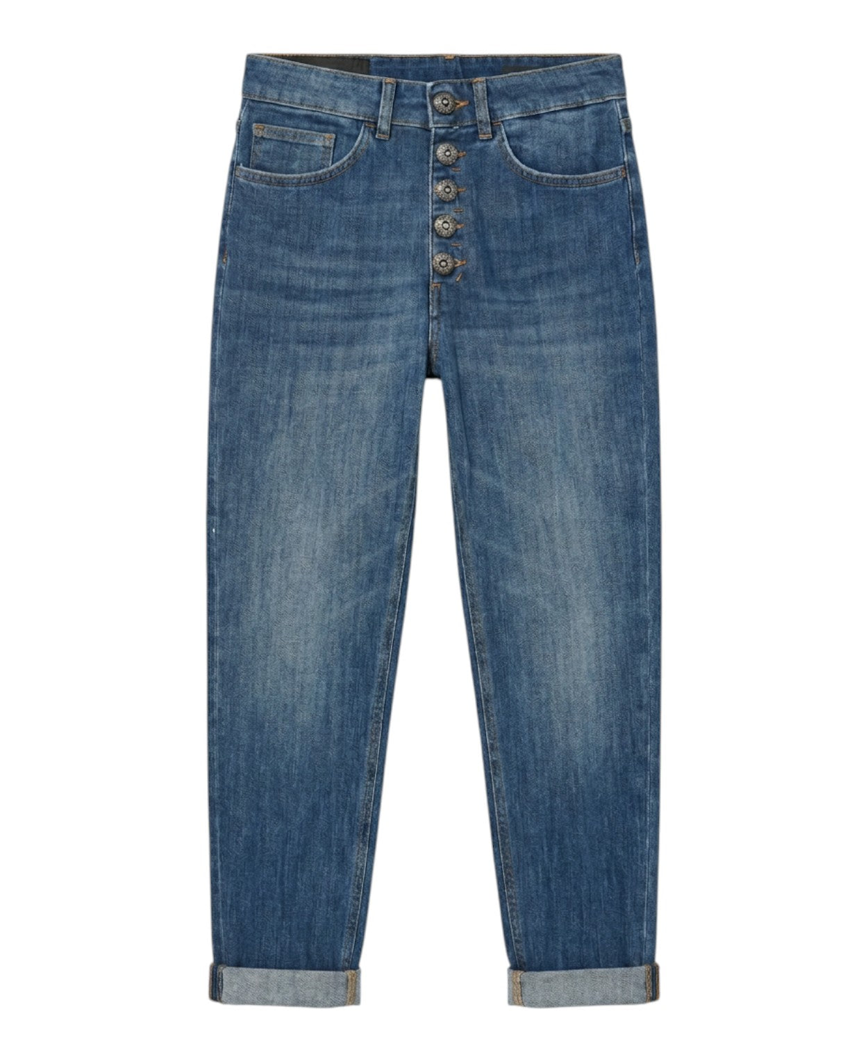 Dondup Koons Jeans en denim stretch avec patte de boutonnage