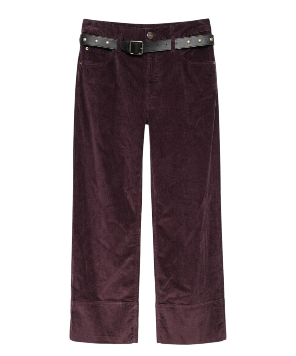 Pantalon Pinko Cynthia Cropped en velours