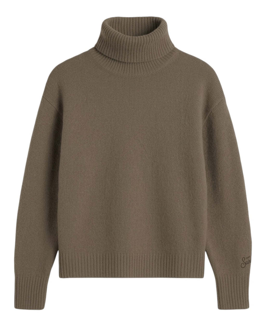 Pull femme MC2 Saint Barth Edna en laine à col montant