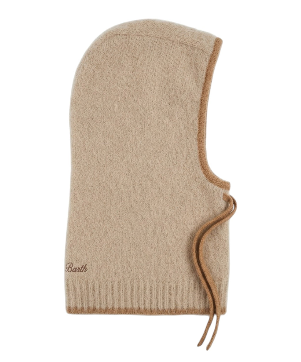 Cagoule MC2 Saint Barth en laine mohair avec bord contrastant