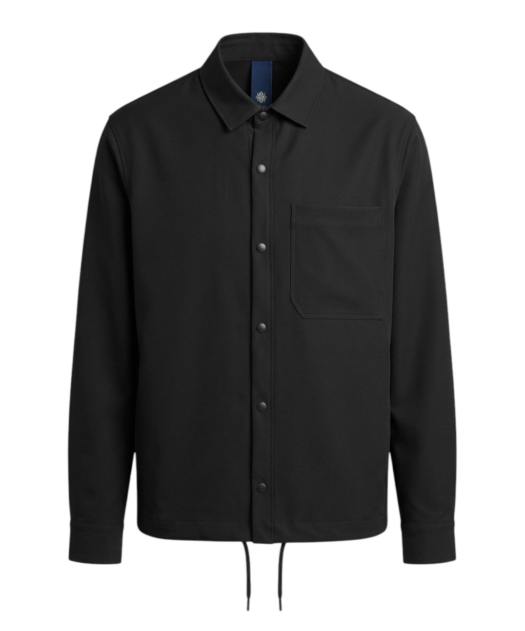 Blouson Bharnaba en Frescolana avec col et boutons
