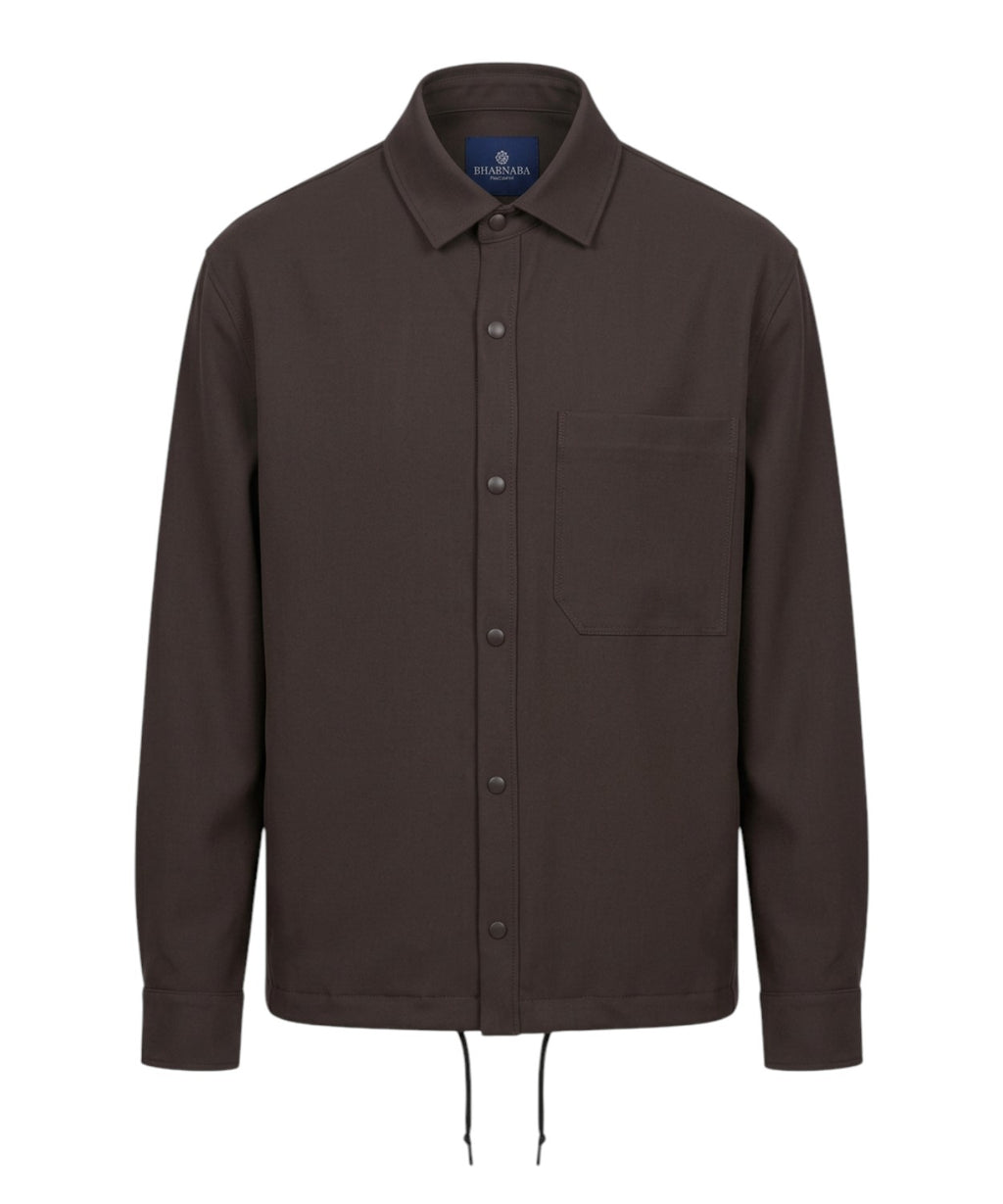 Blouson Bharnaba en Frescolana avec col et boutons