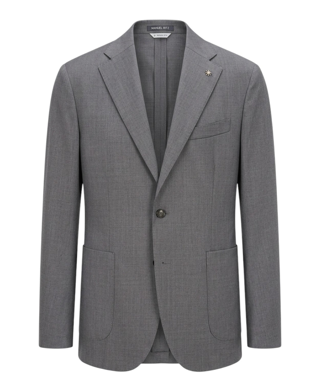 Costume Homme Manuel Ritz à simple boutonnage en laine stretch