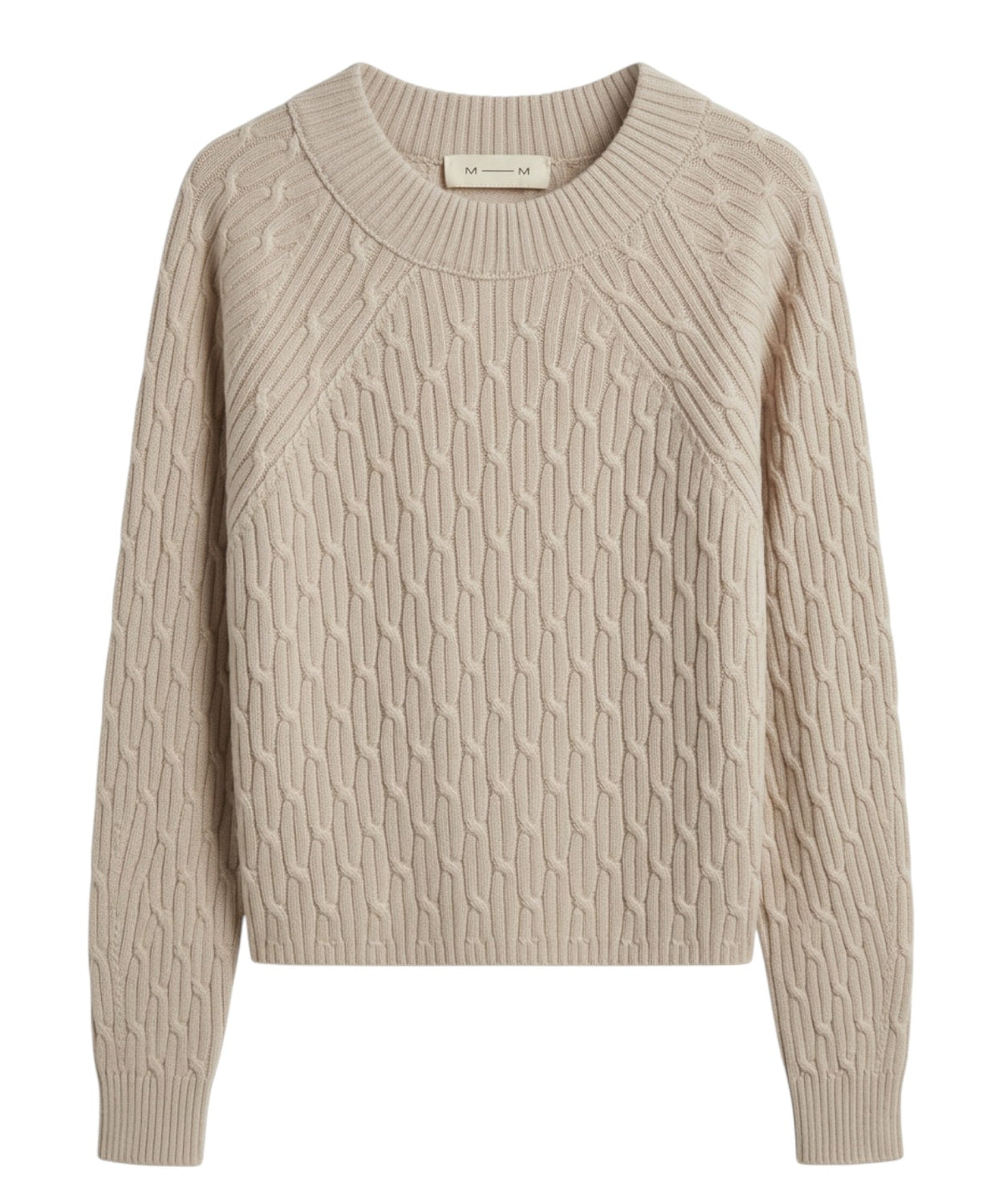 Pull KABALA en coton avec torsades et col bateau